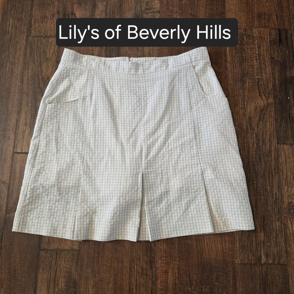 Lilly's of Beverly Hills Vintage 90s Plaid Tennis Skirt Women's Sz 12 USA Made